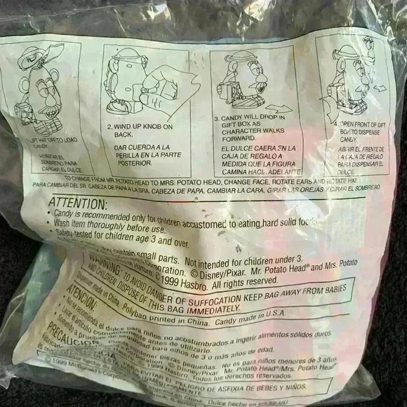 NIB 1999 Toy Story 2 Mister Potato Head Candy Dispenser - Picture 3 of 4